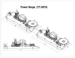 YY-2975 POWER GENERATION BARGE – 345MW TOTAL, MOUNTED ON TWO BARGES, SIEMENS TURBINES MODEL SGT – 6.600E SERIES