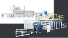 J-3048 DOUBLE BELT FLAT BED LAMINATOR, WORKING WIDTH 1800mm, FOR PU, PP & PE FILM – 10 μm 