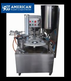 M-6423 AUTOMATIC YOGURT CUP FILLING AND SEALING MACHINE – ROTARY TYPE – OUTPUT 800 TO 1,000 CUPS PER HOUR