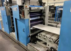 TT-3644 MULLER MARTINI WITH FOLDER, SHEETER AND JUMBO REWIND VARIABLE SIZE WEB PRESS, WIDTH 29”, 8 COLORS, YEAR 2001