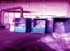 TT-6232 THERMOBONDING AND SPRAY-BONDING LINE, WORKING WIDTH 3200mm, YEAR 1990