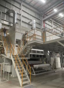 TT-7679 STP SINGLE BEAM SPUNBOND LINE, WORKING WIDTH 3200mm, YEAR 1997